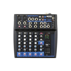 Gemini GEM-08USB Compact 8 Channel Analogue Mixer Including 2 Mic Channels, 3 Band EQ, USB Playback From USB Devices, And Bluetooth Streaming