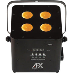 AFX FREEPARHEX-BL Hex Wireless PAR Battery Uplighter 4x 10W