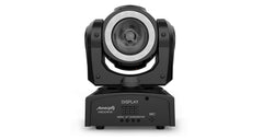 4x Audibax Oregon 60 Black Beam Moving Head mit LED Ring