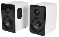 AV:Link Active Bluetooth Bookshelf Speakers HiFi Sound System White