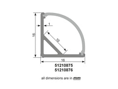 Eurolite Profil d'Angle F?R Bande Led Argent 2M