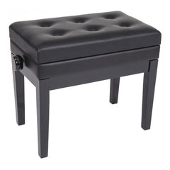 Kinsman Deluxe Adjustable Piano Bench - With Storage - Satin Black