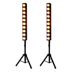 2x Citronic Amber LED Blinder Bar with Tripod Stand