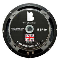 BishopSound 10" BSP10 Pressed Steel Full Range Driver 250W RMS 8Ω