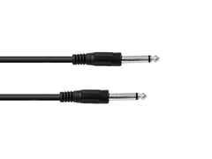 Omnitronic Jack Cable 6.3 Mono 0.5M Bk