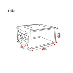 DAP DoubleDoor Case 4U ABS