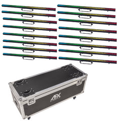 AFX FL-16PIXSTRIP40-SET Paket mit 16 PIXSTRIP40 LED-Pixelstreifen inkl. Flightcase