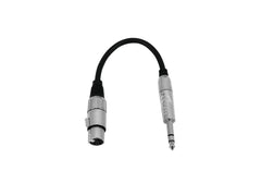 Câble adaptateur Omnitronic XLR(F)/Jack stéréo 0,2M Bk