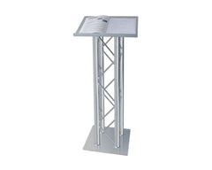 Thor Quad Truss Lectern Conference Podium Aluminium Silver