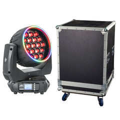 AFX Light WASH-1940-RGB Wash Zoom Moving Head With Ring Effect 19X 40W RGBW LED inc Flightcase