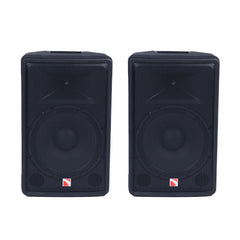 2x Intimidation PI-115 MK3 15" Two-Way Active PA Speaker 800w Inc stands