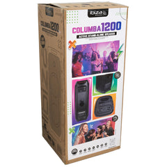 Ibiza Sound COLUMBA1200 Active Bluetooth PA Speaker 2 x 10" 1200W