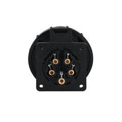 PCE 32A 415V 3P+N+E Panel Socket, Black (3252-6x)