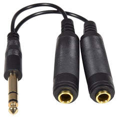 av:link 6.3mm Stereo Headphone/Audio Splitter Lead 0.2m