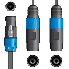 QTX Speakon Splitter 2 Way 1 x Male - 2 x Female