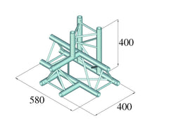 Alutruss Decolock Dq3-Pat42 Pièce en T 4 voies \/