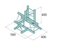 Alutruss Decolock Dq3-Spat42 4-Way T-Piece \/ Bk