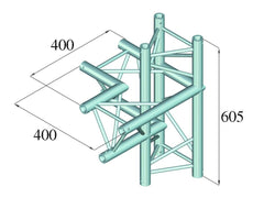 Alutruss Decolock Dq3-Pac44 4 voies coin gauche