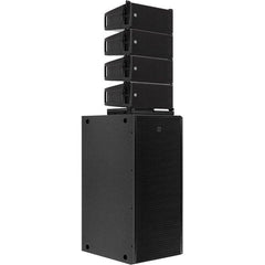 RCF SUB 8008-AS + gestapeltes 4x HDL 6-A Active Line Array PA-System