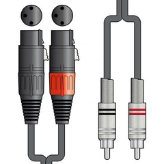 Chord Classic 2 XLRF to Twin RCA Leads (6m)