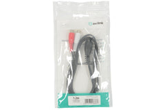 AV:Link 5 pin DIN plug to 2 x RCA socket lead 1.2m