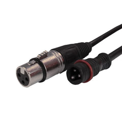 LEDJ 1m DMX XLR 3-Pin Female - Exterior IP Male Cable