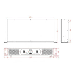 Synq SE-1100 Power Amplifier 2 x 550W RMS DJ Speaker PA Sound System Lightweight