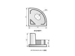 Embouts Eurolite pour profil d'angle argent