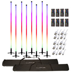 8x Mag ILLUMATUBE LED Stick Light Battery inc Remote