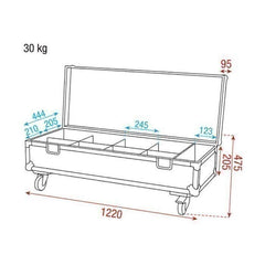 Valise DAP pour 8x spots spectraux Flightcase