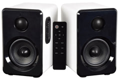 AV:Link Active Bluetooth Bookshelf Speakers HiFi Sound System White