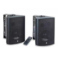 Helvia REDY-630BK-SET Wall-Mount 2-Way Active+Passive Speaker Pair - Black