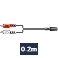 AV:Link 2 x RCA vers prises stéréo 3,5 mm câble adaptateur 0,2 m