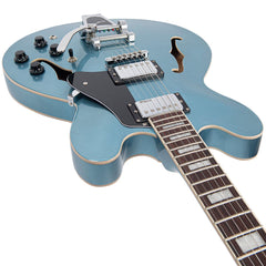 Vintage Semi-acoustic Guitar With Bigsby - Gun Hill Blue