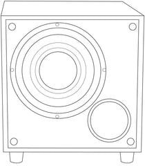 av:link M8S Aktiver Subwoofer-Gehäuselautsprecher Bass 200 W