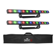 2x Chauvet COLORBAND PIX ILS LED Light Batten inc Carry Bag