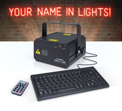 Kam Text Beam 300 Laser Animation Multicolour – Schreiben Sie Ihren eigenen Text über eine Tastatur!