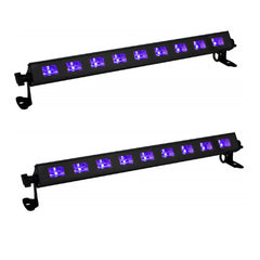 2x JB Systems LED UV-BAR 9 Ultraviolet Blacklight Bar 9 x3W UV