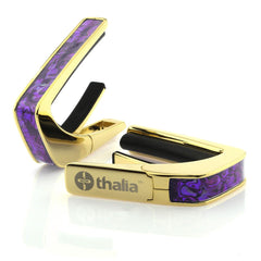 Thalia 24k Gold Finish Capo With Purple Paua Inlay