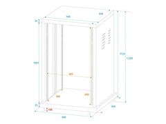 Roadinger Stahl-Rack Sr-19, 24U