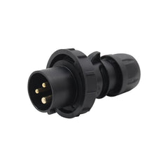 PCE 16A 230V IP67 2P+E Black Plug (0132-6X)