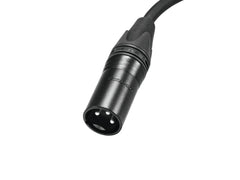 Câble Psso Dmx XLR 3Pin 1M Bk Neutrik Connecteurs Noirs