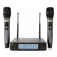 Q Audio QWM1960 Dual Handheld Wireless Microphone System CH38 *BSTOCK*