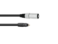 Câble adaptateur Omnitronic Rca/Xlr(M) 0,9M Bk