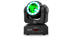 4x Audibax Oregon 60 Black Beam Moving Head mit LED Ring