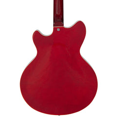 Vintage Revo Series Supreme Semi Acoustic Bass - Cherry Red