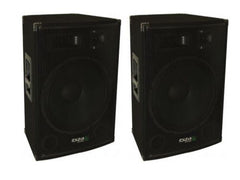 2 x Ibiza DISCO15AMP Active PA 15" Speaker 1800W Sound System 3 Way Disco DJ