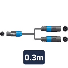 QTX Speakon Splitter 2 Way 1 x Male - 2 x Female