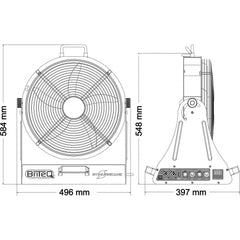 Briteq BT-HURRICANE DMX Fan Stage Lighting Theatre Film VR