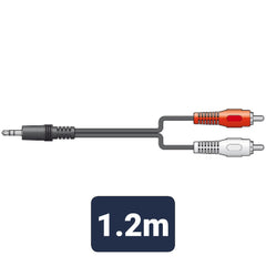 AV:Link fiche stéréo 3,5 mm vers 2 fiches RCA câble 1,2 m